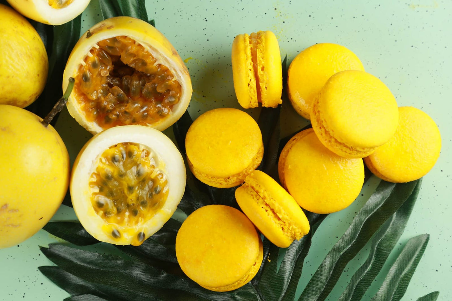 - Pasion fruit macarons