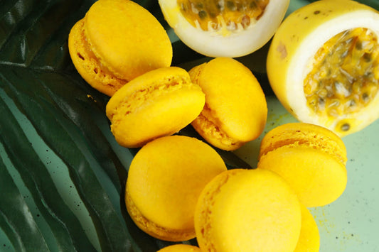 - Pasion fruit macarons