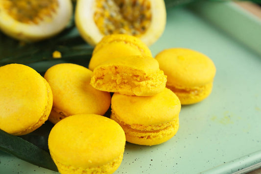 - Pasion fruit macarons
